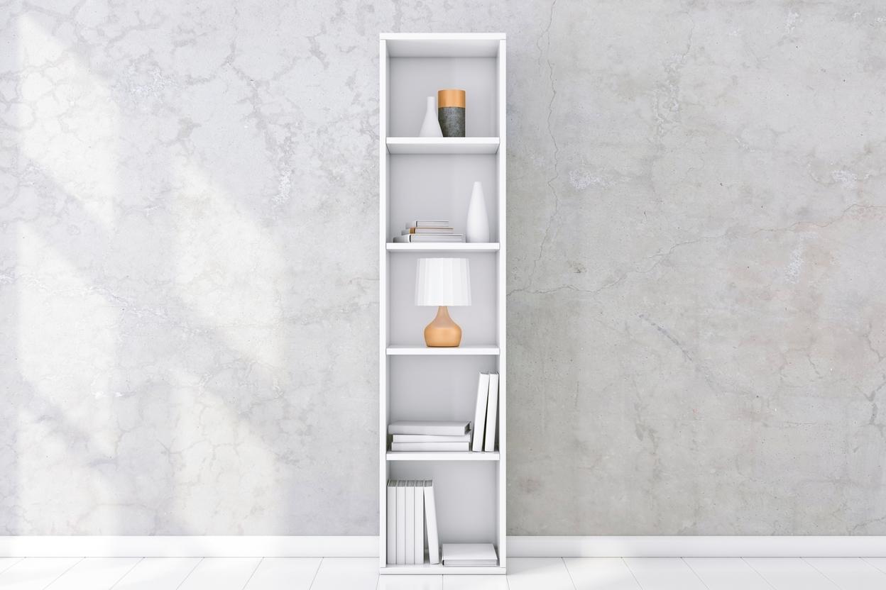 Offene Regalspalte planen Offene Regalspalte mit 5 Fächern