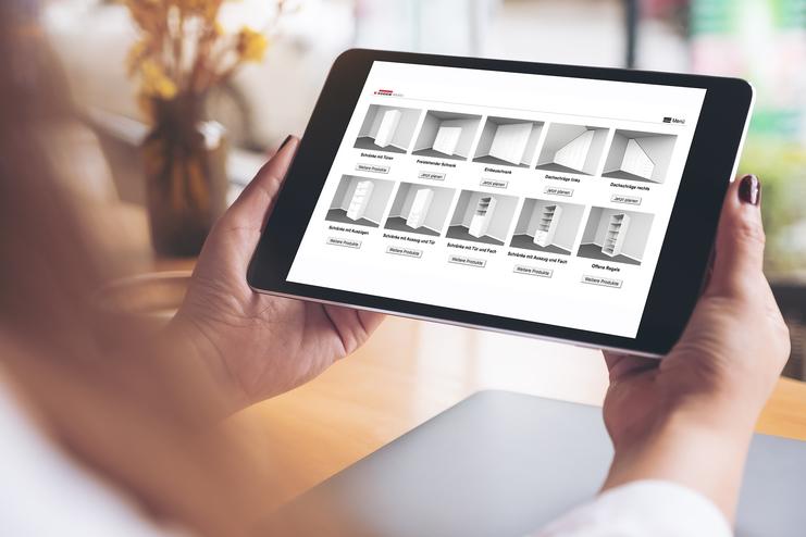 Tischler Möbelplaner - online Möbel planen Tischler Möbelplaner auf dem IPad - Möbelübersicht