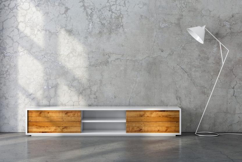 Sideboard selbst planen Sideboard mit Holztüren und offenen Fach